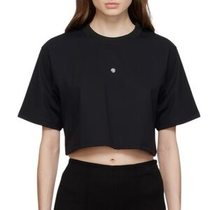 Anine Bing Sport Zuri Black Cropped Tee